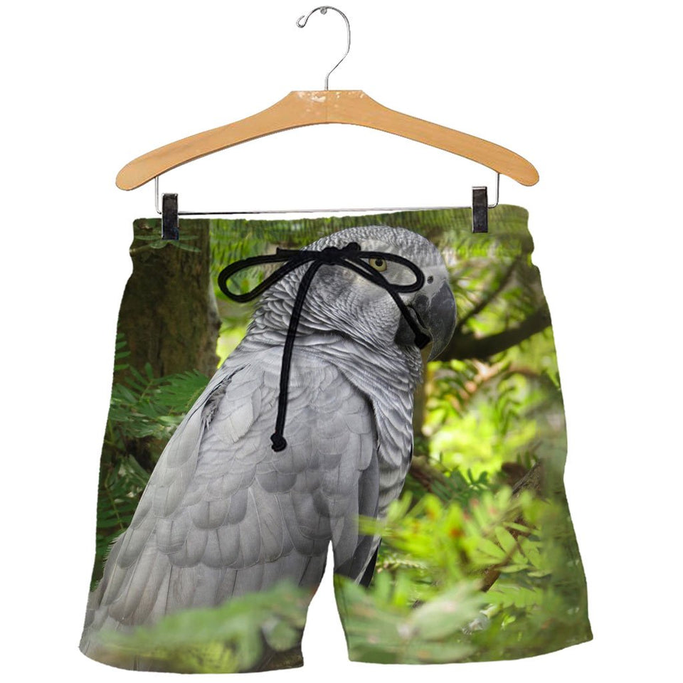 3D All Over Printed African Grey Parrot Shirts And Shorts DT02041901