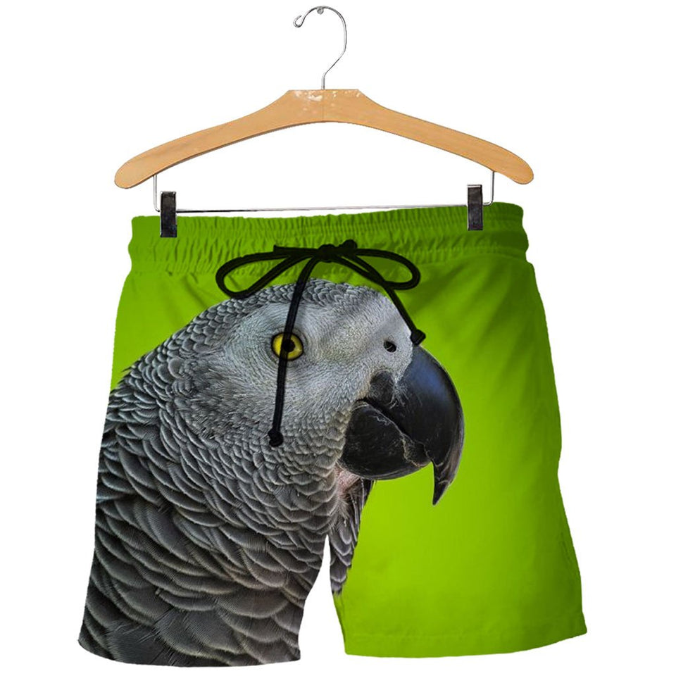 3D All Over Printed African Grey Parrot Shirts And Shorts DT191105