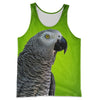 3D All Over Printed African Grey Parrot Shirts And Shorts DT191105