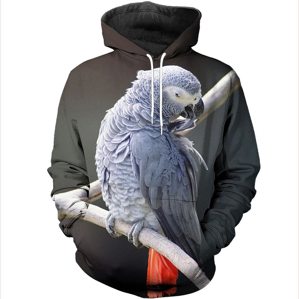 3D All Over Printed African Grey Parrot Shirts And Shorts DT191109