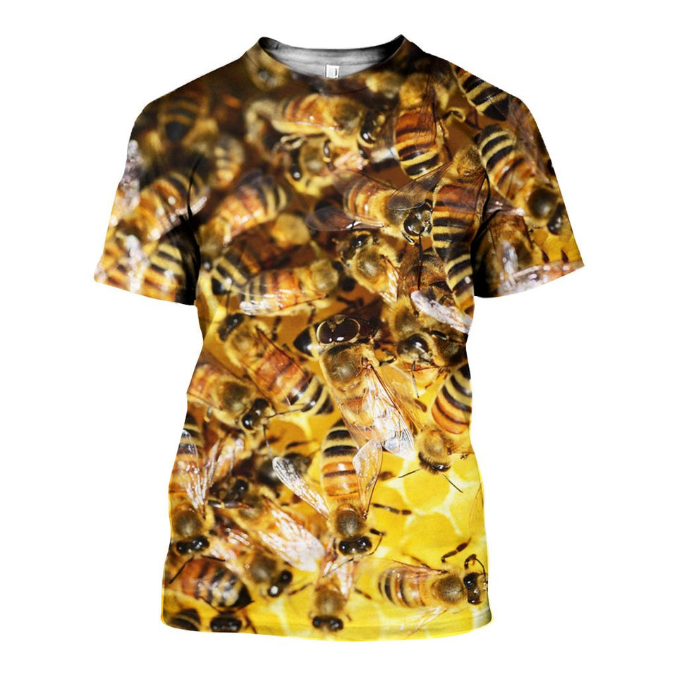 3D All Over Printed Bees Shirts And Shorts DT30071902