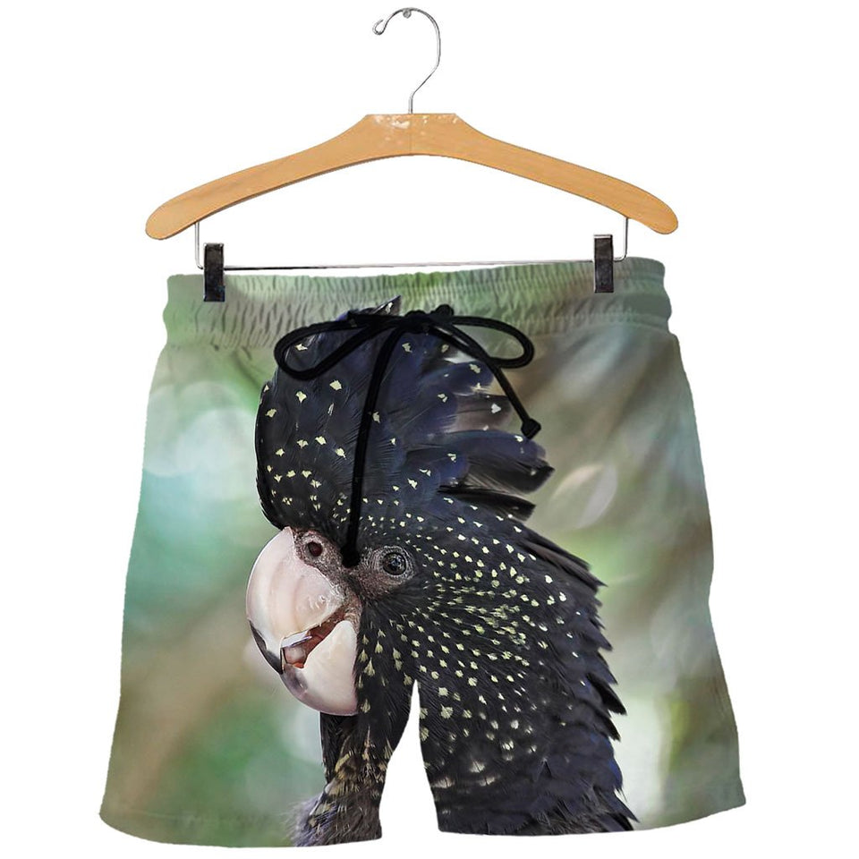 3D All Over Printed Black Cockatoo Shirts And Shorts DT02041903