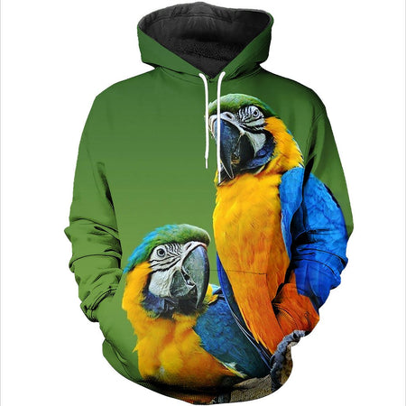 3D All Over Printed Blue and Yellow Macaw Shirts And Shorts DT091108