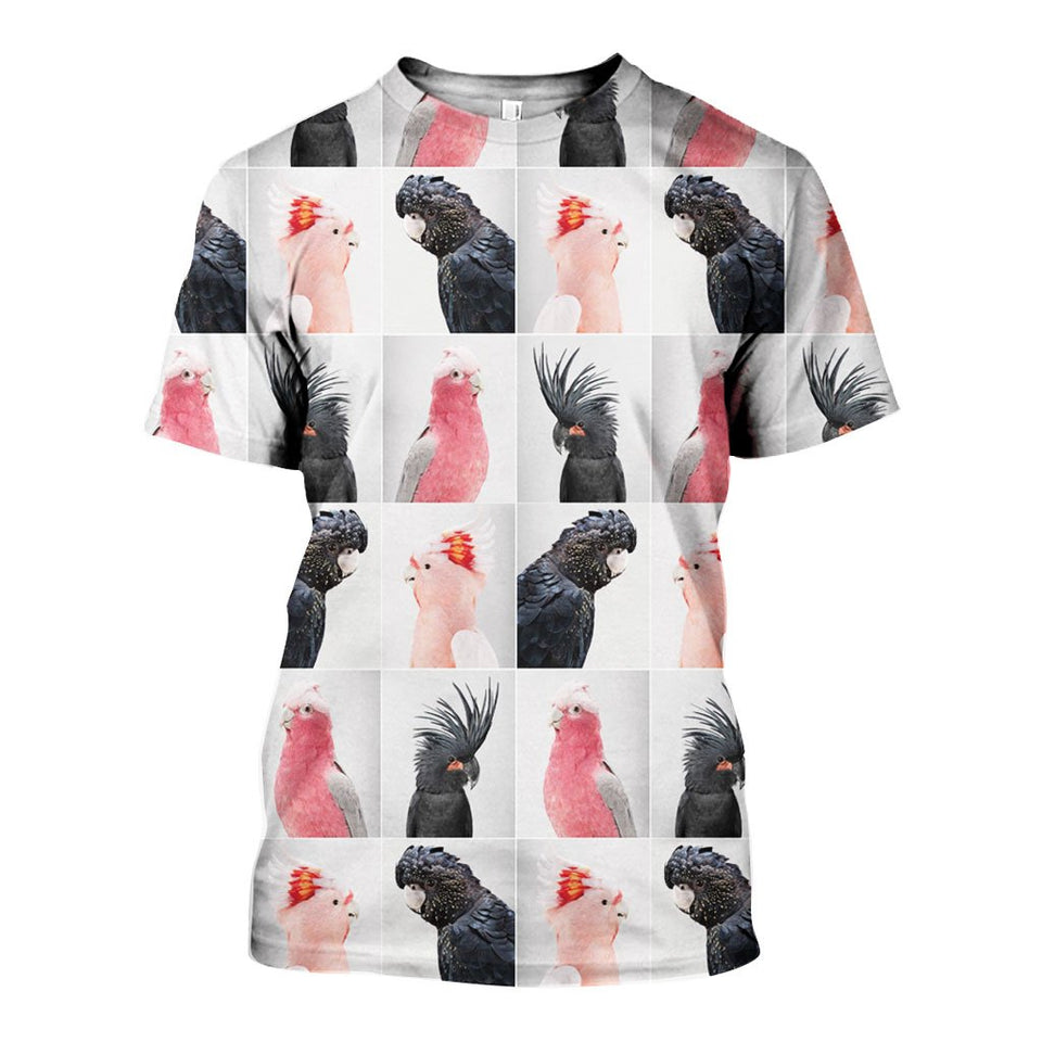 3D All Over Printed Cockatoos Shirts And Shorts DT191116