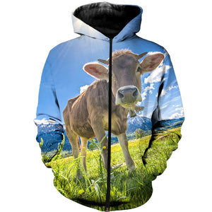3D All Over Printed Cow Shirts And Shorts DT05091908