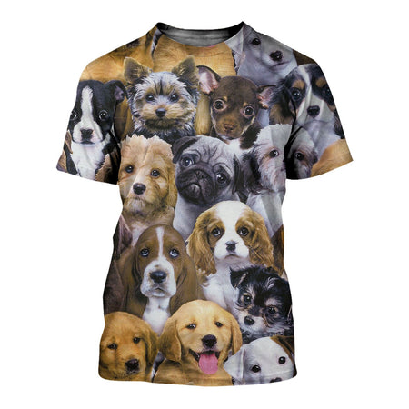 3D All Over Printed Dogs Shirts And Shorts DT23081916