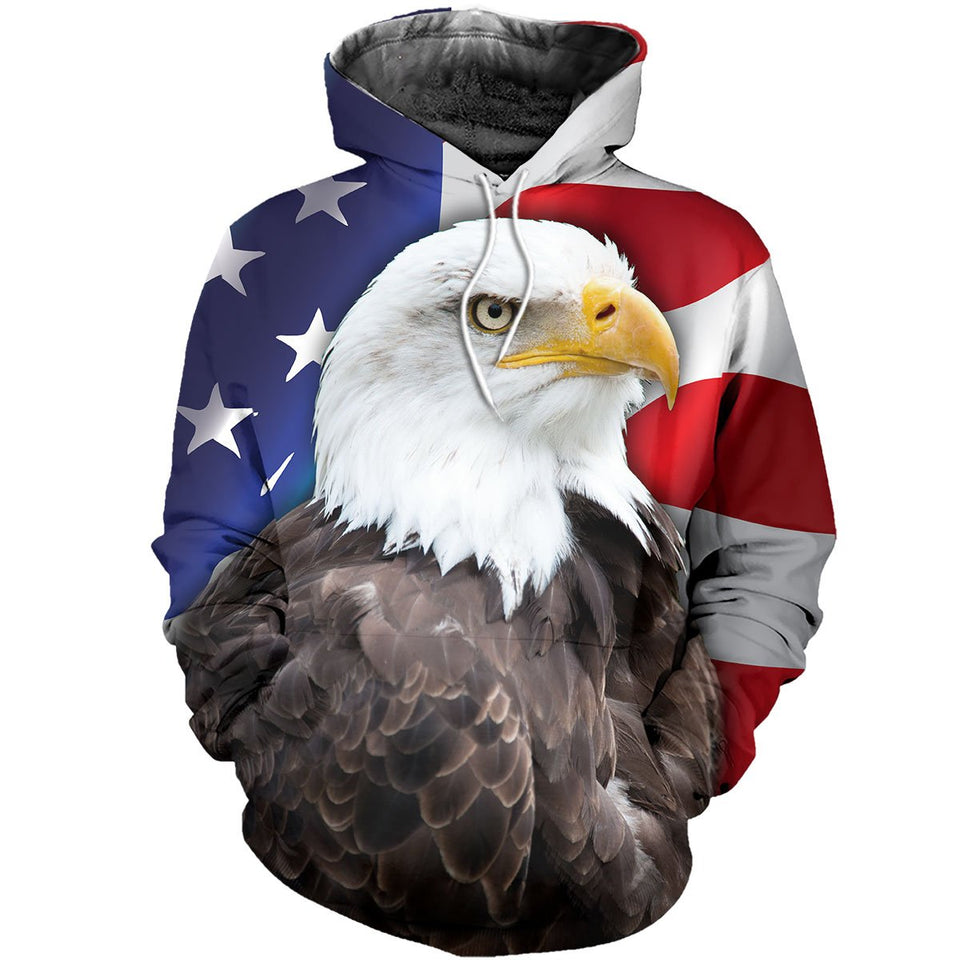 3D All Over Printed Eagle Shirts And Shorts HD091101