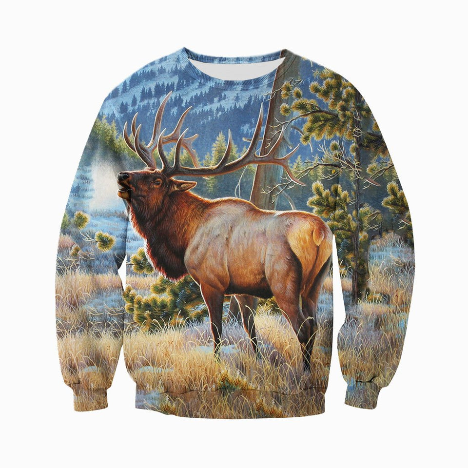 3D All Over Printed Elk Shirts And Shorts DT171105
