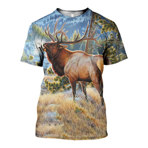 3D All Over Printed Elk Shirts And Shorts DT171105