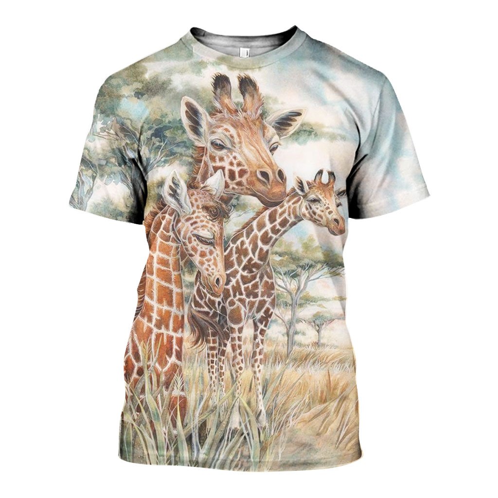 3D All Over Printed Giraffes Shirts And Shorts DT231118