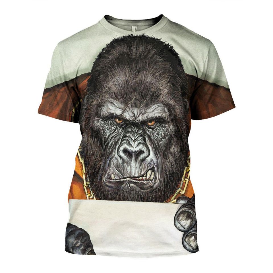 3D All Over Printed Gorilla Shirts And Shorts DT23081917