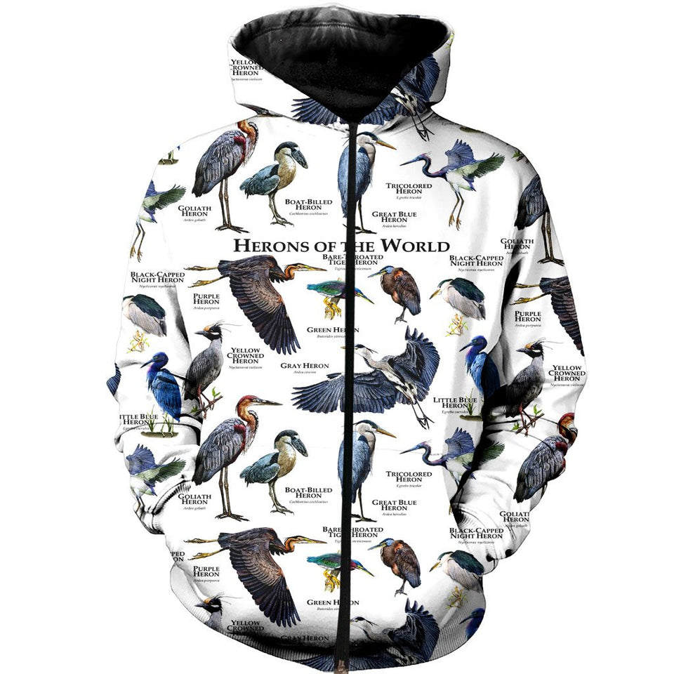 3D All Over Printed Herons Of The World Shirts And Shorts DT22031908