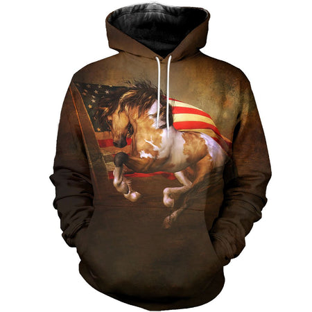 3D All Over Printed Horse Shirts And Shorts DT02041904