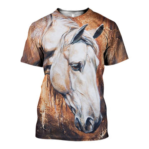 3D All Over Printed Horse Shirts And Shorts DT171117