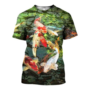 3D All Over Printed Koi Shirts And Shorts DT151209