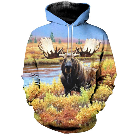 3D All Over Printed Moose Shirts And Shorts DT231108