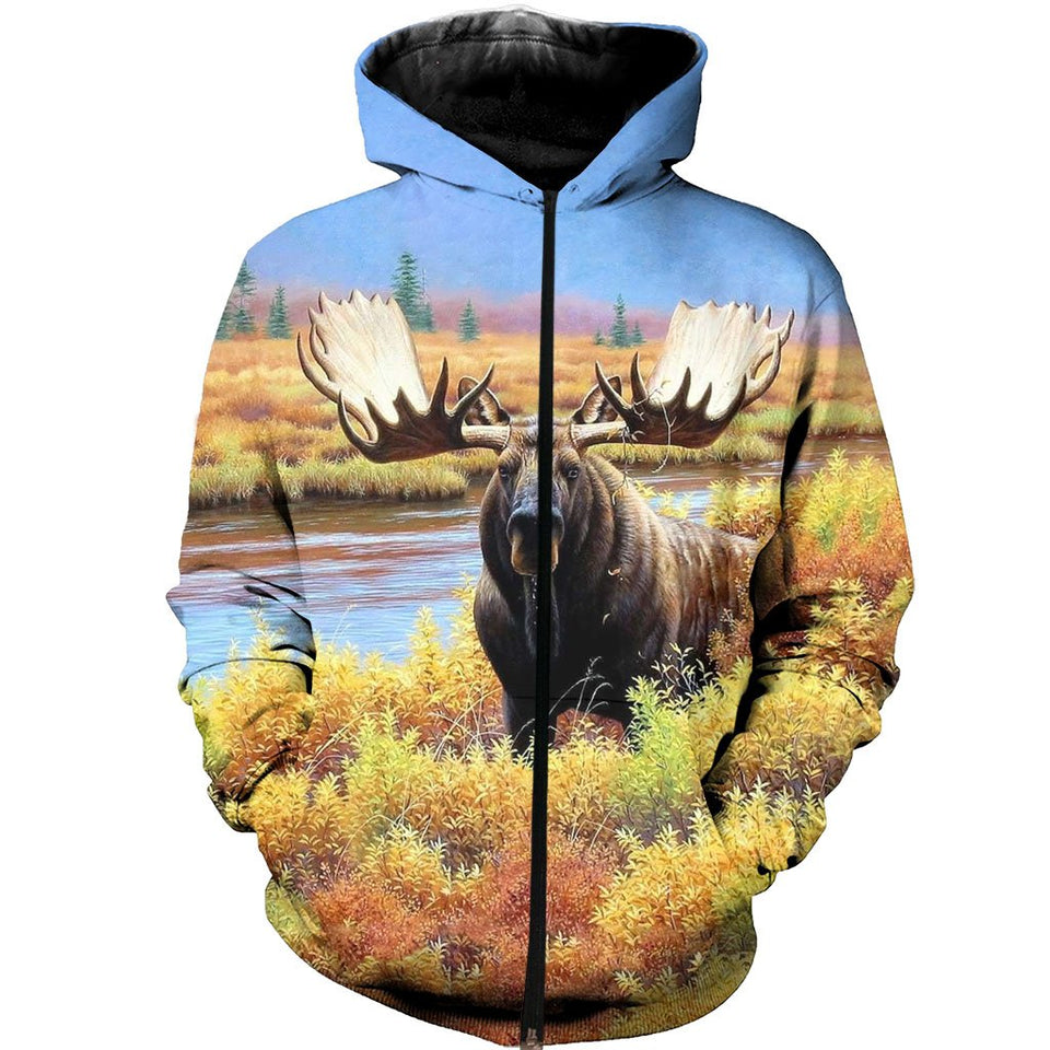 3D All Over Printed Moose Shirts And Shorts DT231108