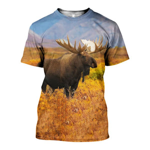 3D All Over Printed Moose Shirts And Shorts DT231120