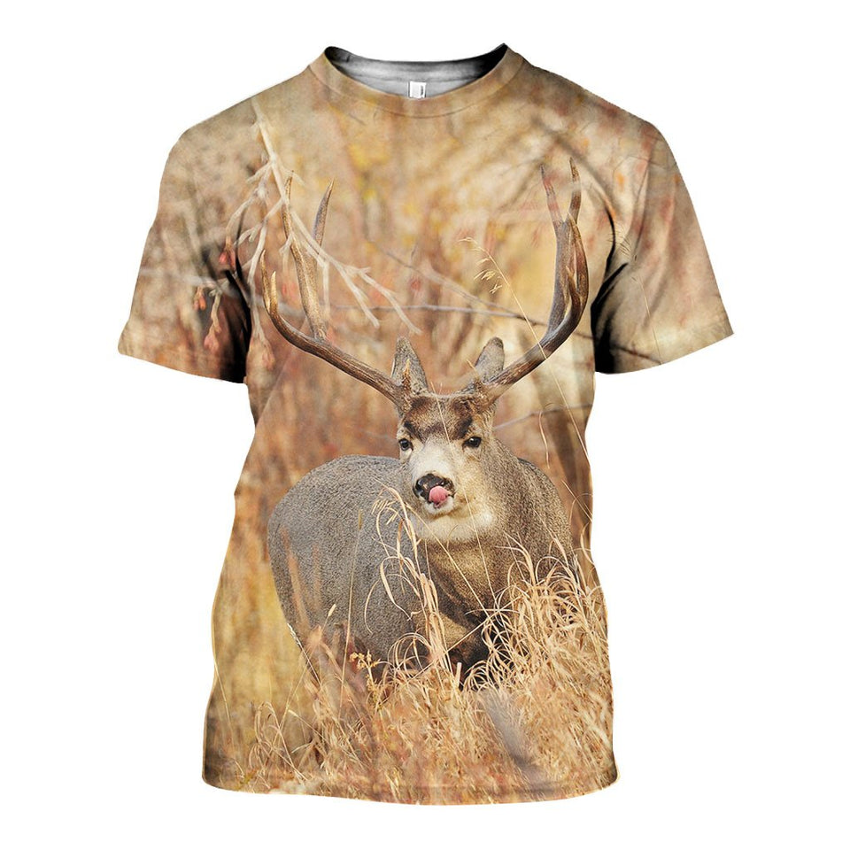 3D All Over Printed Mule deer Shirts And Shorts DT151211
