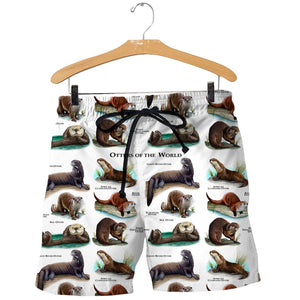 3D All Over Printed Otters Shirts And Shorts DT151202