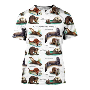 3D All Over Printed Otters Shirts And Shorts DT151202
