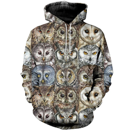 3D All Over Printed Owls Shirts And Shorts DT101201
