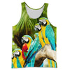 3D All Over Printed Blue and Yellow Macaw Shirts And Shorts DT071205