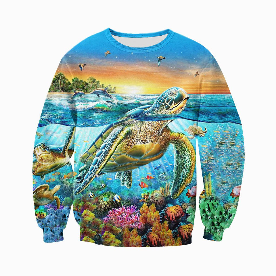 3D All Over Printed Sea Turtle Shirts And Shorts DT101207