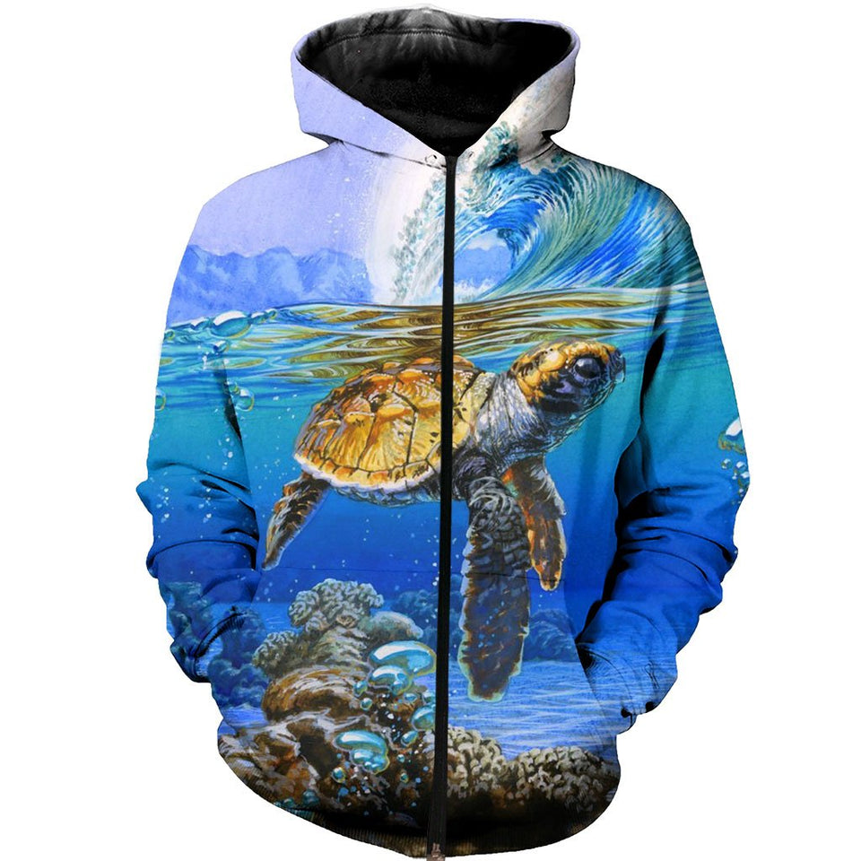 3D All Over Printed Turtle Shirts And Shorts DT01031906