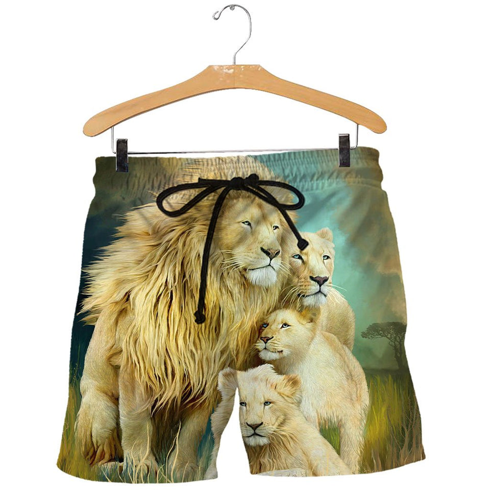 3D All Over Printed Lion Shirts And Shorts DT15031906