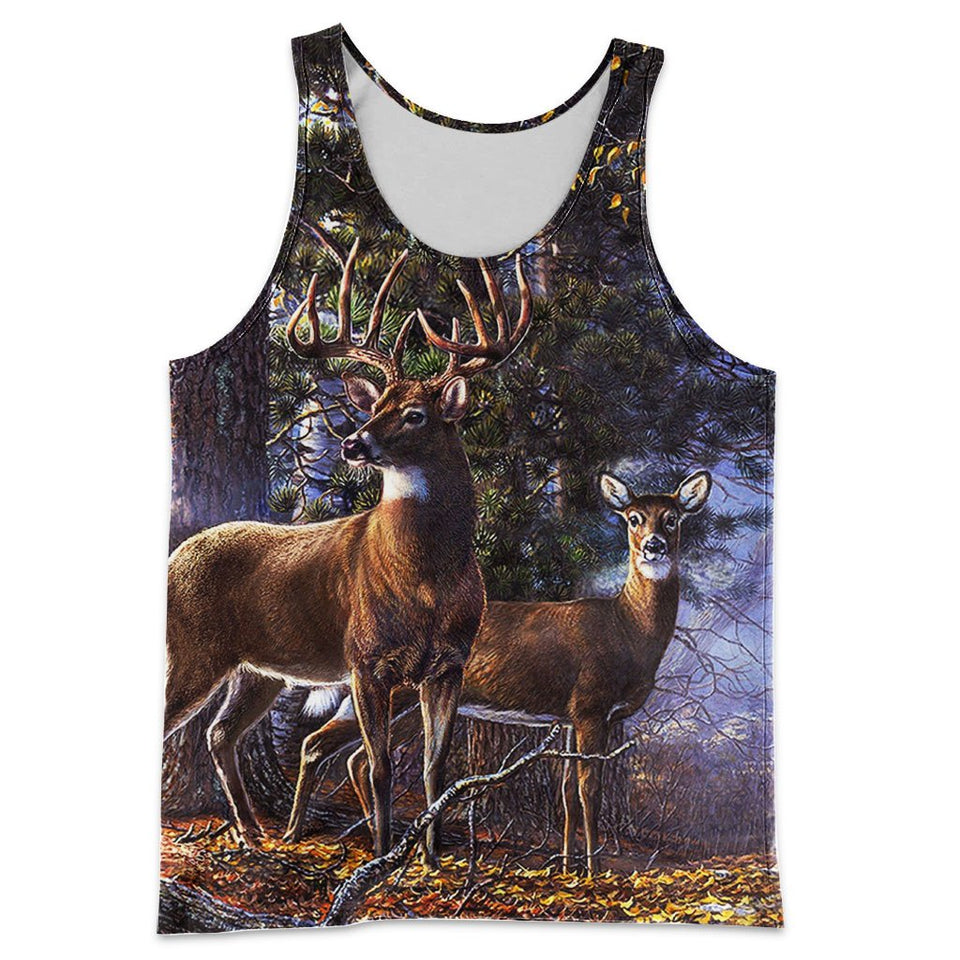 3D All Over Printed Whitetail Deer Shirts And Shorts DT131207