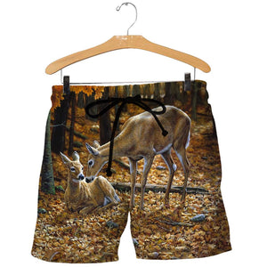 3D All Over Printed Whitetail Deer Shirts And Shorts DT151103