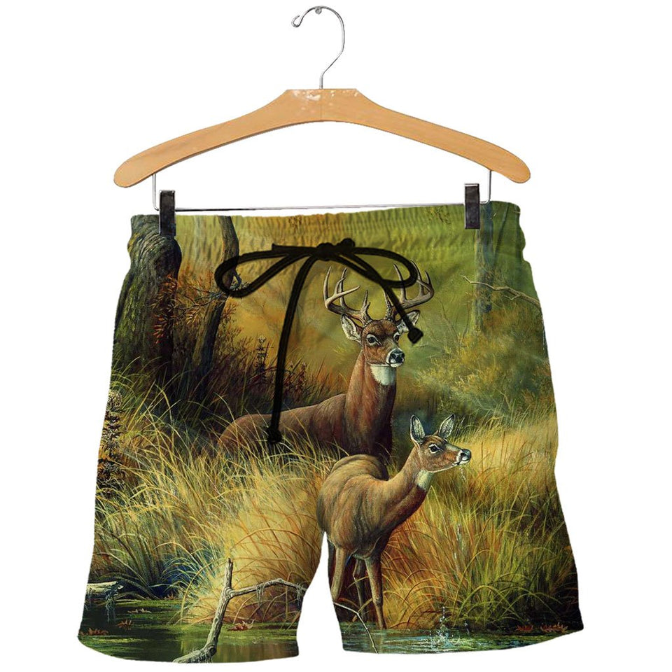 3D All Over Printed Whitetail Deer Shirts And Shorts DT171115