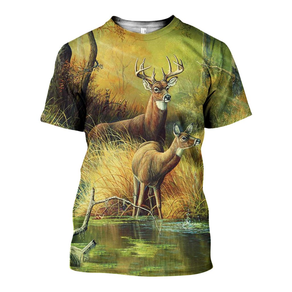 3D All Over Printed Whitetail Deer Shirts And Shorts DT171115