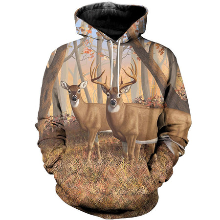 3D All Over Printed Whitetail Deer Shirts And Shorts DT231110