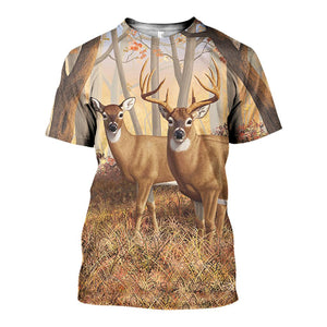 3D All Over Printed Whitetail Deer Shirts And Shorts DT231110