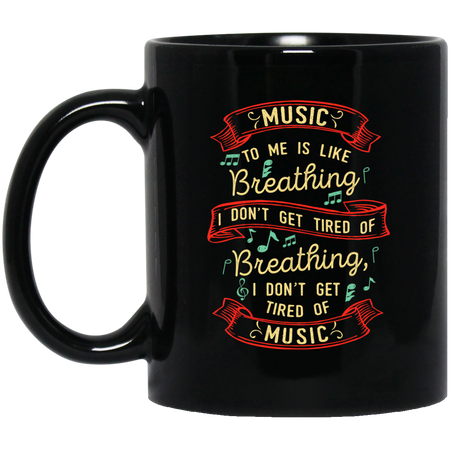 Music Is Like Breathing Mug