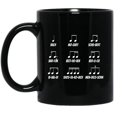 Multiple Musical Notes Unicode Character Mug
