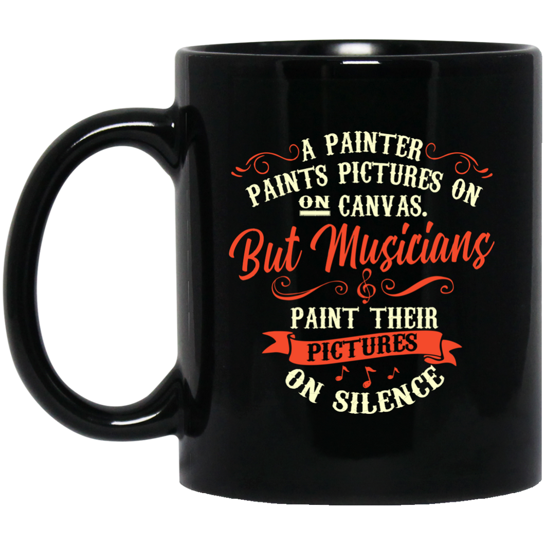 Musicians Paint Their Pictures On Silence Mug