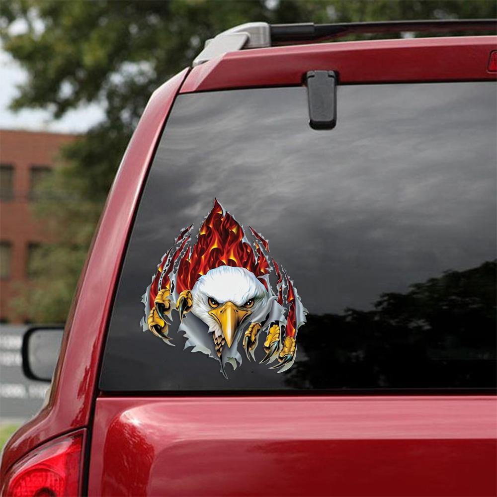 [sk0283-snf-tpa] Eagle car sticker animal lover - Camellia Print