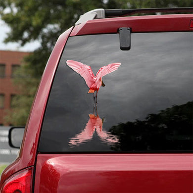 [sk0564-snf-tpa]-flamingo-car-sticker-animals-lover