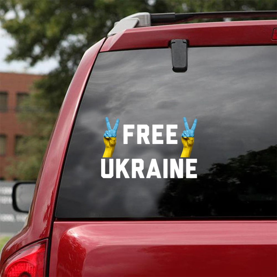 Free Ukraine Essential Car Vinyl Decal Sticker