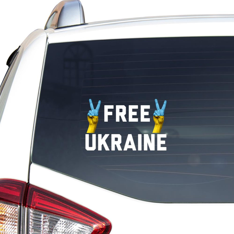 Free Ukraine Essential Car Vinyl Decal Sticker