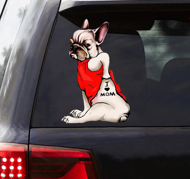 [th0729-snf-ptd]-french-bulldog-crack-car-sticker-dogs-lover