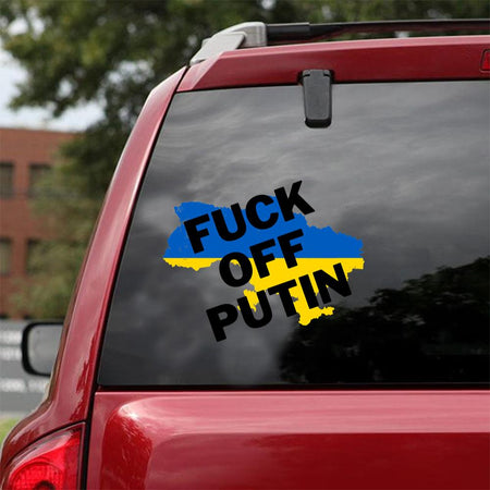 Fuck Off Putin Peace Love Ukraine Peace In Ukraine Peace Not War Sticker Car Vinyl Decal Sticker