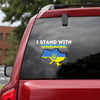 Funny I Stand With Ukraine Cool Ukraine Gift For Boys Girls Womens Mens Kids Peace Love Ukraine Car Vinyl Decal Sticker