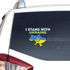 Funny I Stand With Ukraine Cool Ukraine Gift For Boys Girls Womens Mens Kids Peace Love Ukraine Car Vinyl Decal Sticker