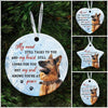 German Shepherd Ceramic Ornament Christmas Home Decor