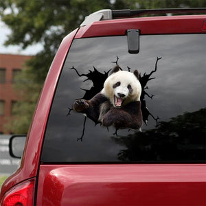 [sk1721-snf-tnt]-giant-panda-crack-car-sticker-animals-lover
