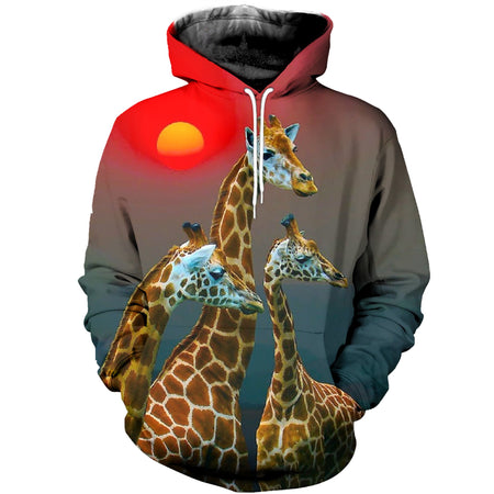 3D Printed Giraffe Hoodie T-shirt 2018